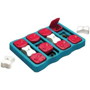 Dog Brick Interactive Treat Puzzle Dog Toy, Blue, One-Size